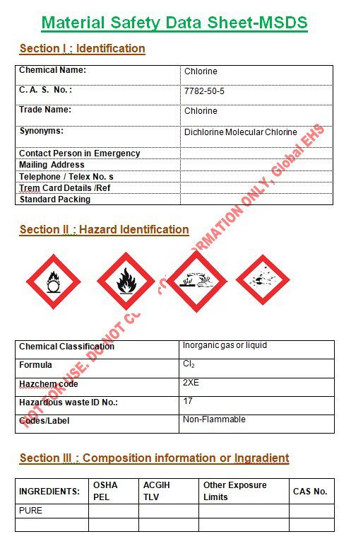 Material Safety Data Sheet - Global EHS