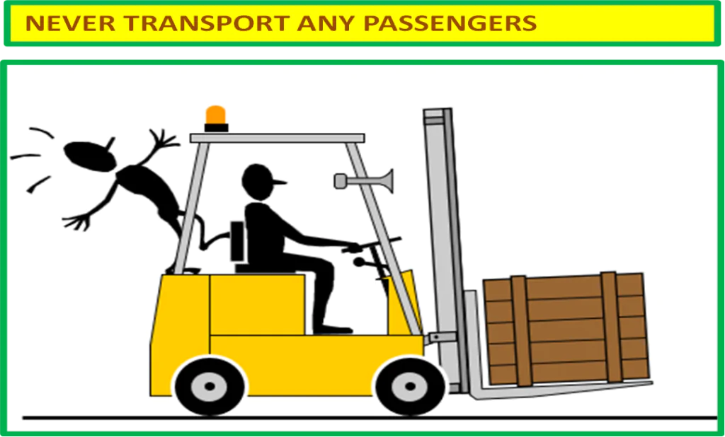 NEVER TRANSPORT ANY PASSENGERS.