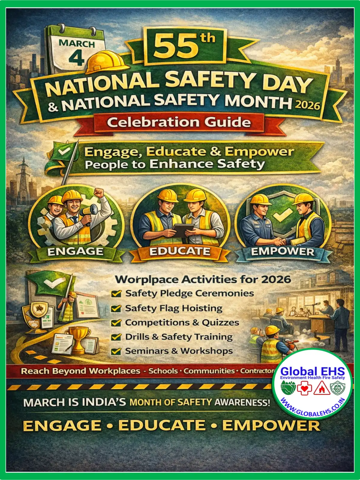 National Safety Day 2026 Theme, Safety Week (4–10 March) & PDF Guide