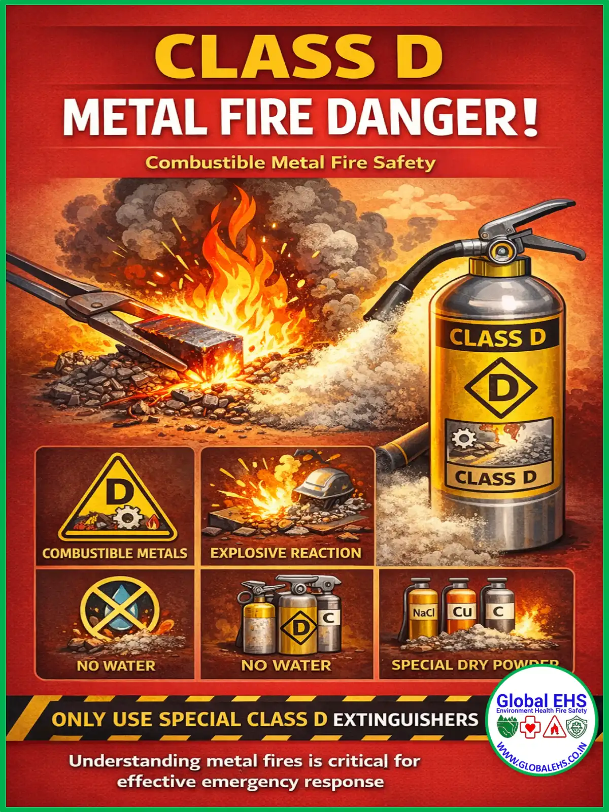 Class D Fire and Fire Extinguisher