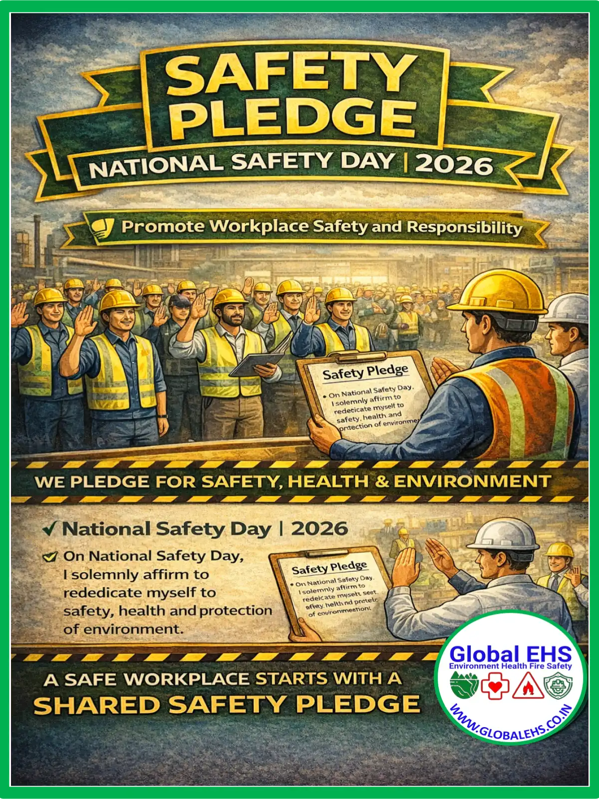 Safety Pledge for National Safety Day 2026 (English & Hindi PDF)