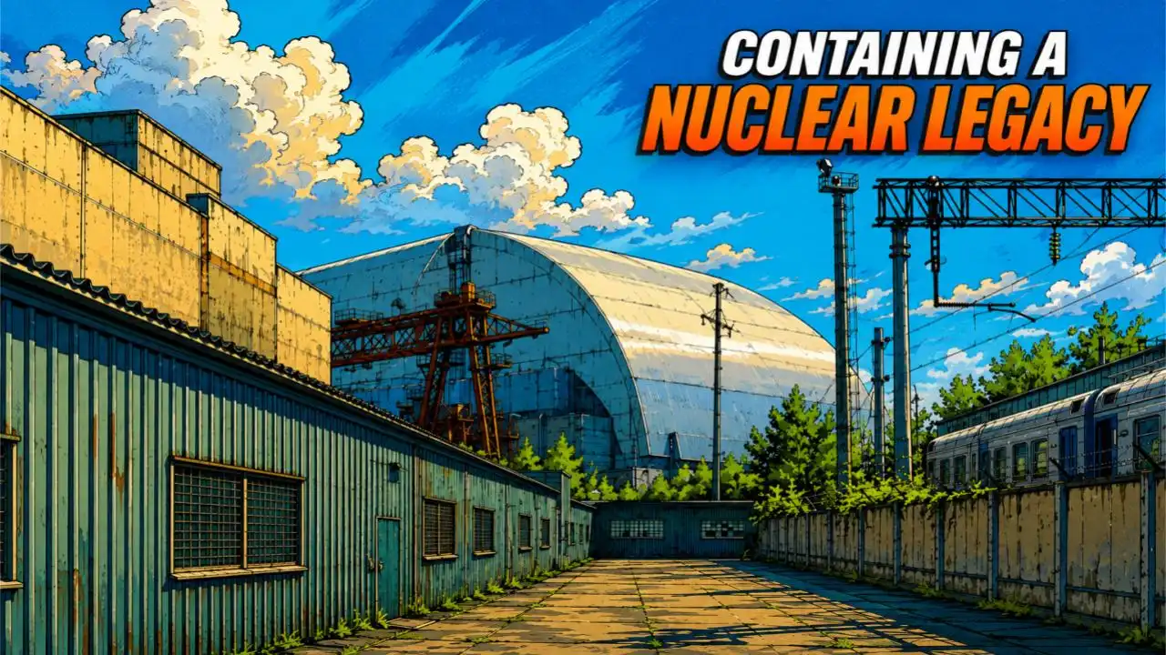 Chernobyl Reactor 4 containment and long-term safety engineering